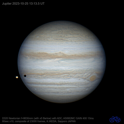 2023/10/25 UT の木星