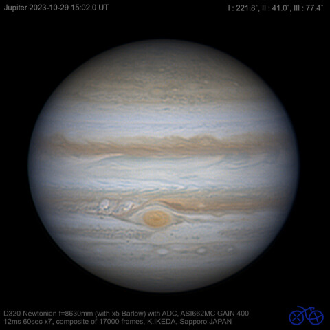 2023/10/29 UT の木星
