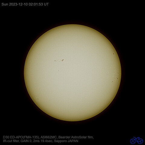 2023/12/10 UT 太陽