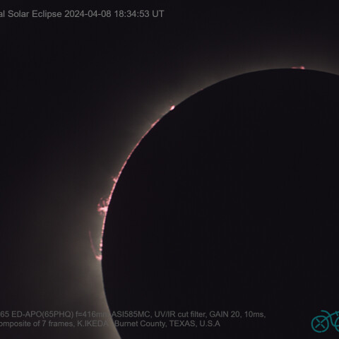 2024/04/08UT 皆既日食 第2接触直後