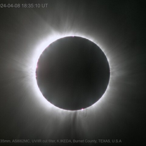 2024/04/08UT 皆既日食 コロナ