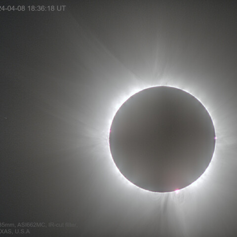 2024/04/08UT 皆既日食コロナ(HDR)