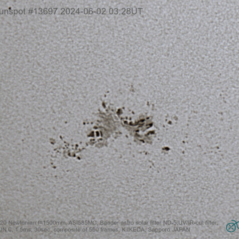 2024/06/02UT 太陽黒点 #13697