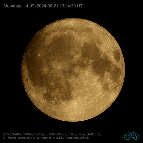 2024/06/21UT 月(月齢14.99)