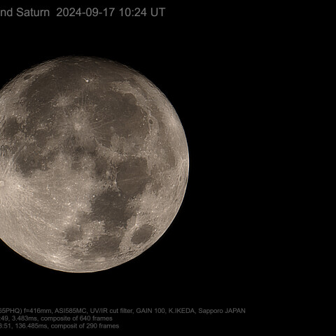 2024/09/17UT 月と土星の接近