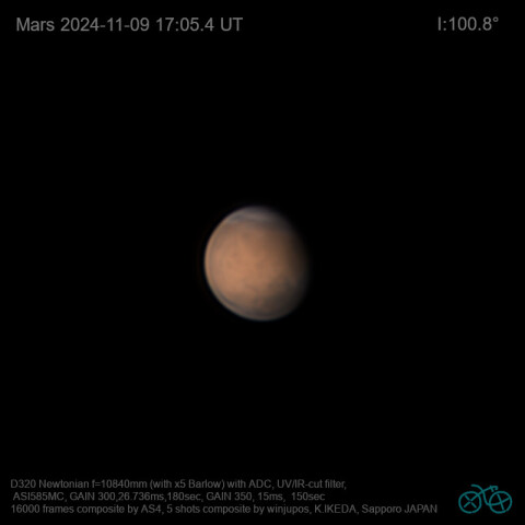 2024/11/09 UT 火星