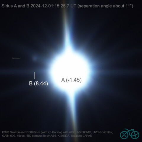 2024/12/01 UT シリウスA, B