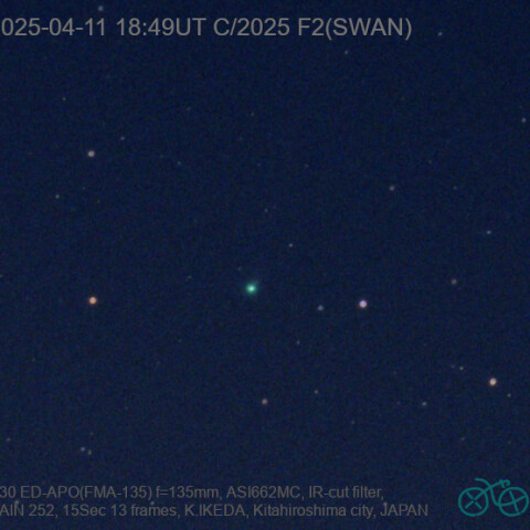 2025/04/11UT C/2025 F2(SWAN)彗星