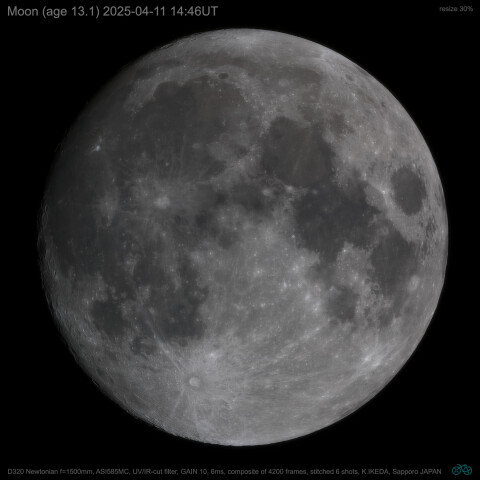 2025/04/11UT 月(月齢13.1)