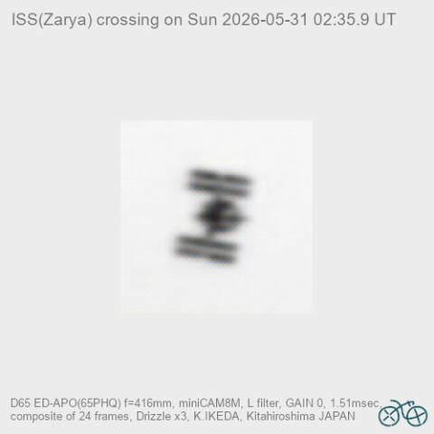 2026-05-31 ISS太陽面通過