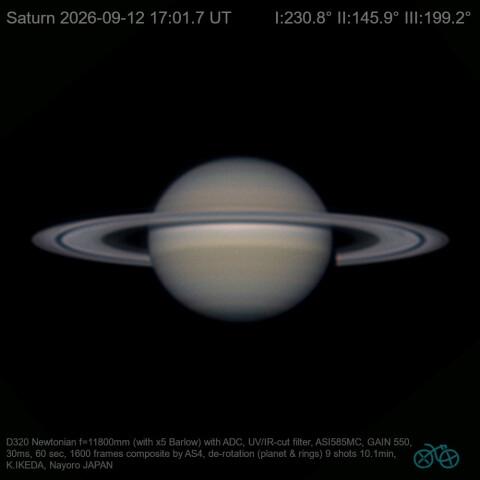 2026-09-12 UT 土星(環derotation ON)