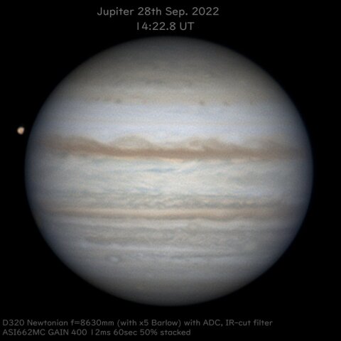 2022/9/28木星(イオ出現)