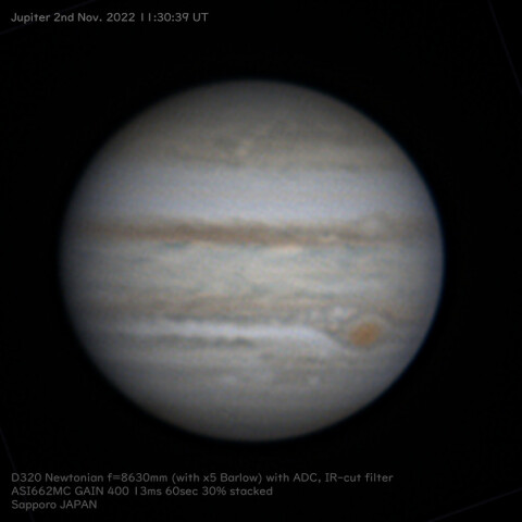 2022/11/02 UTの木星