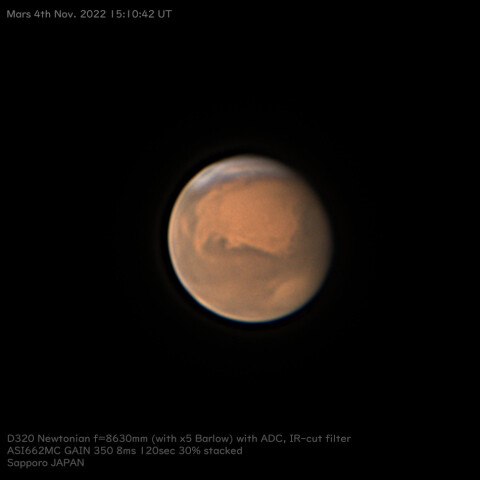 2022/11/04 UTの火星