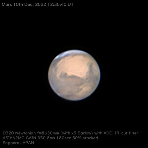 2022/12/10 UTの火星