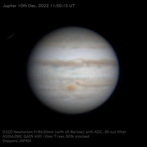 2022/12/10 UTの木星