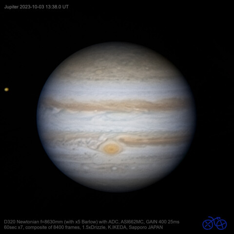 2023/10/03 UT の木星