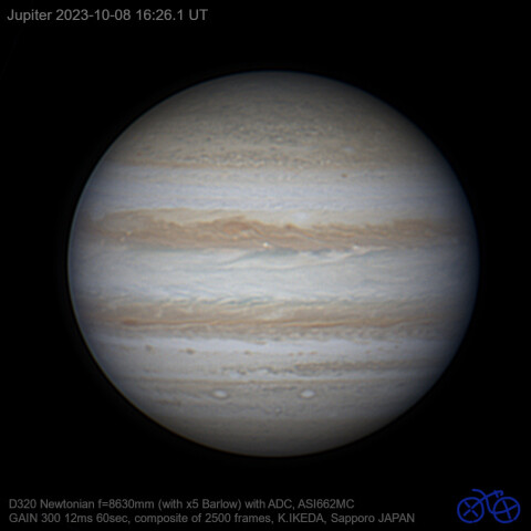 2023/10/08 UT の木星