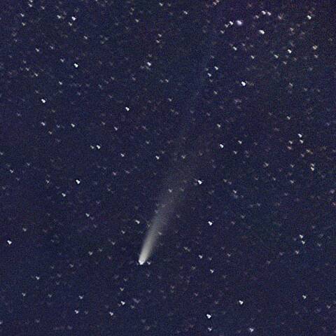 以前投稿したＣ/2025 A6レモン彗星のカブリをGraXpertで処理した画像をトリミング