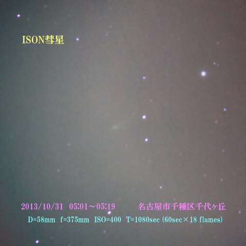 ISON彗星2013/10/31