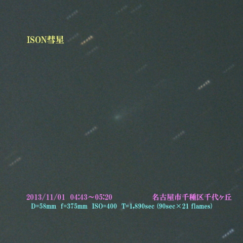 ISON彗星2013/11/01