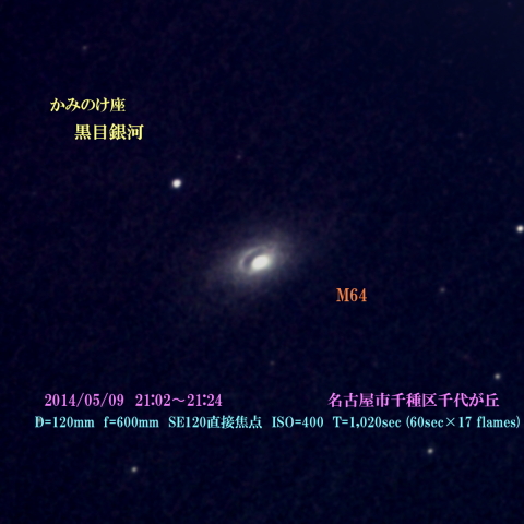 かみのけ座　黒眼銀河