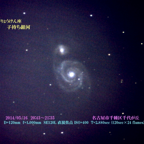 りょうけん座　子持ち銀河