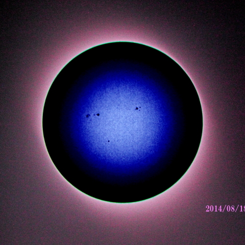 太陽の彩層　2014/08/18  (5/5) ND 階調処理後