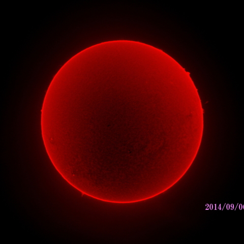 太陽　2014/09/06 (1/5) Hα R-B