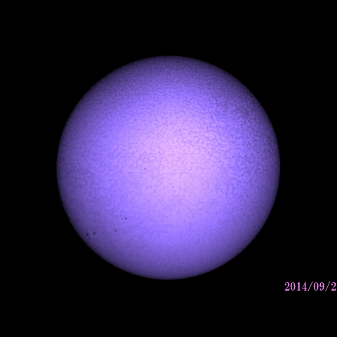 太陽　2014/09/22 (2/5) Hα B