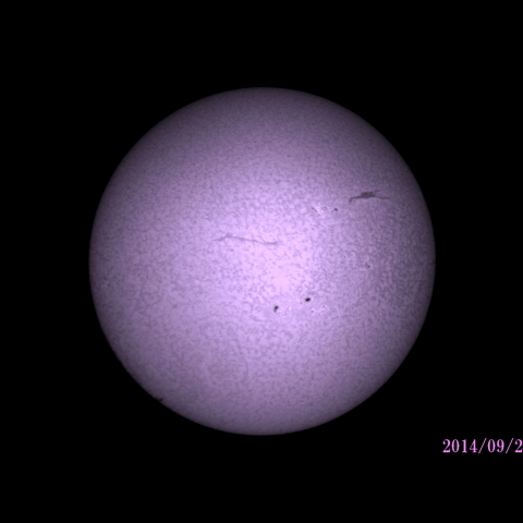 太陽 2014/09/27 (2/5) Hα B