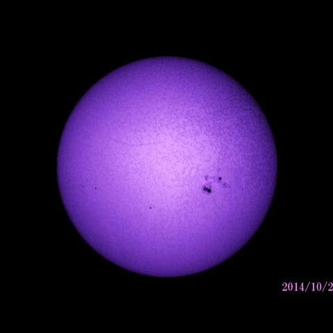 太陽　2014/10/25 (2/7) Hα B 八咫の烏