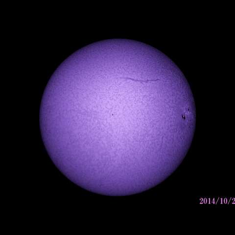 太陽　2014/10/28 (2/5) Hα B