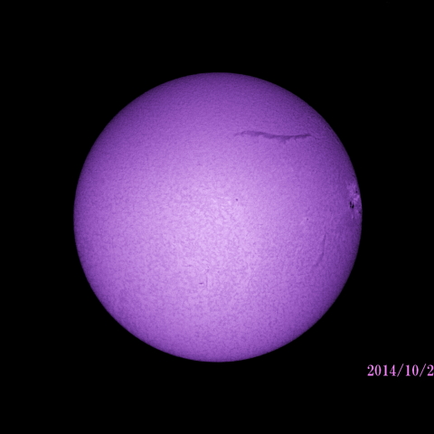 太陽　20014/10/29 (2/6) Hα B