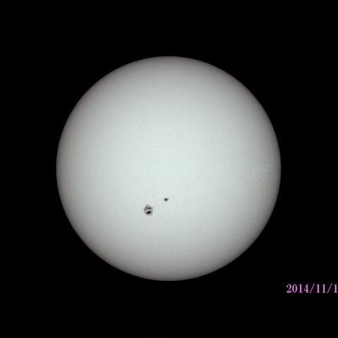 太陽 2014/11/19 (4/5) ND　戻ってきた活動領域