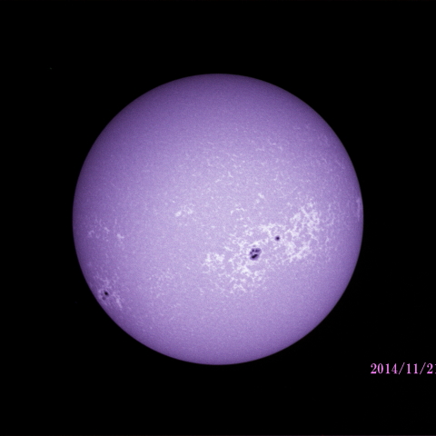 太陽 2014/11/21 (3/6) CaK　戻ってきた活動領域 