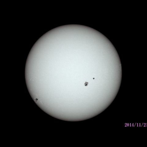 太陽 2014/11/21 (4/6) ND　戻ってきた活動領域