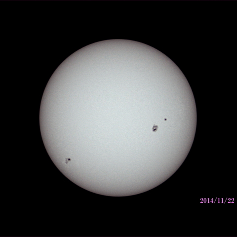 太陽 2014/11/22 (4/6) ND　戻ってきた活動領域