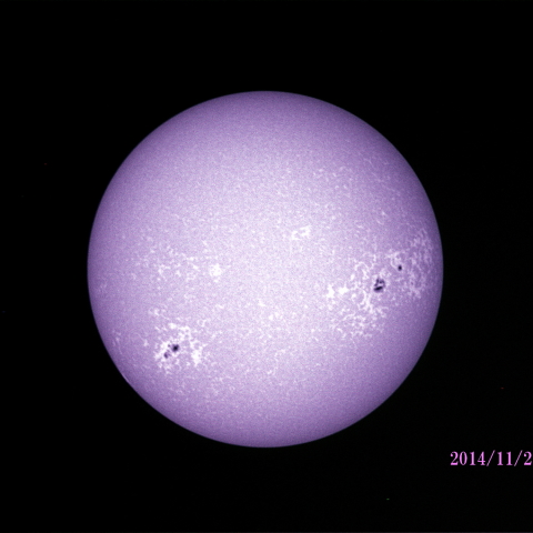 太陽 2014/11/23 (3/6) CaK　戻ってきた活動領域