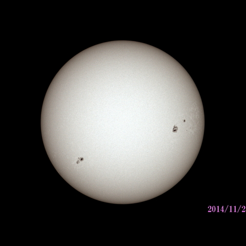 太陽 2014/11/23 (4/6) ND　戻ってきた活動領域