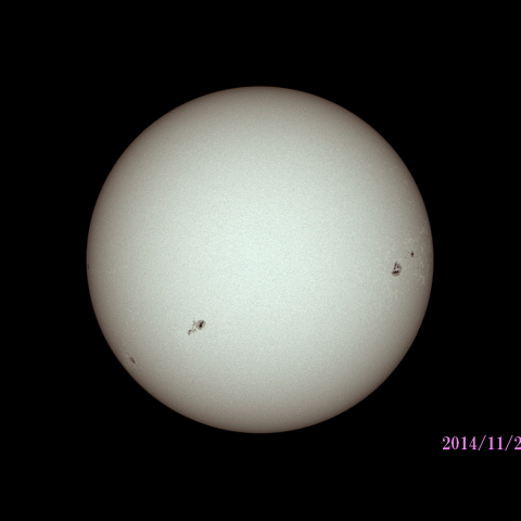 太陽 2014/11/24 (4/5) ND　戻ってきた活動領域