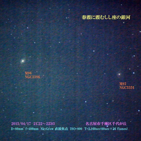 春霞に霞むしし座の銀河