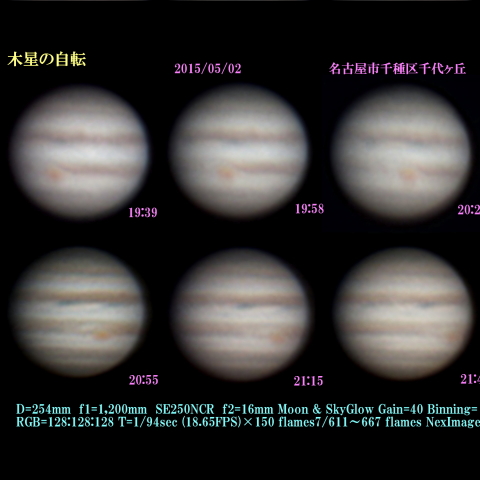 木星の自転　2015/05/02