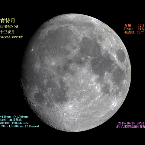 宵待月の内　十三夜の月