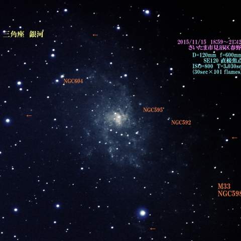 三角座　銀河　M33