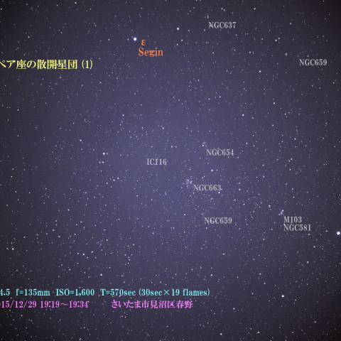 カシオペア座の散開星団(1)