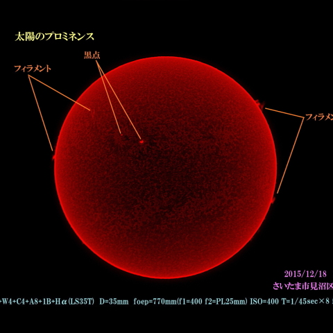 太陽のプロミネンス