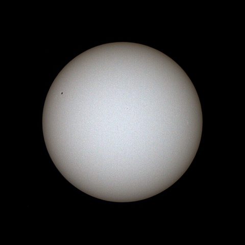 太陽の白斑と黒点　2016/04/22