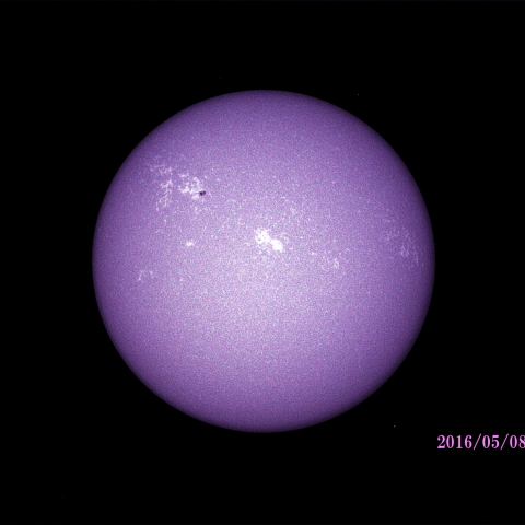 太陽の高温部の分布　2016/05/08 CaK