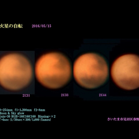 火星の自転　2016/05/15